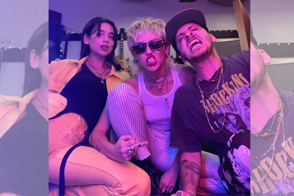 Miley Cyrus and Dua Lipa were spotted working together.