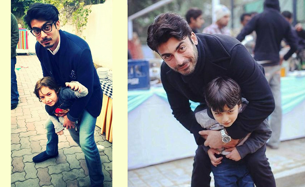 Fawad Khan and his son Ayaan Khan