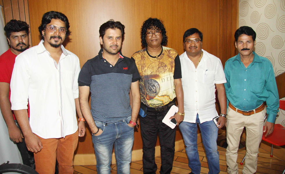 Core Team of Agrim Media Entertainment at song recording of album SHAMBO sung by Singer Javed Ali