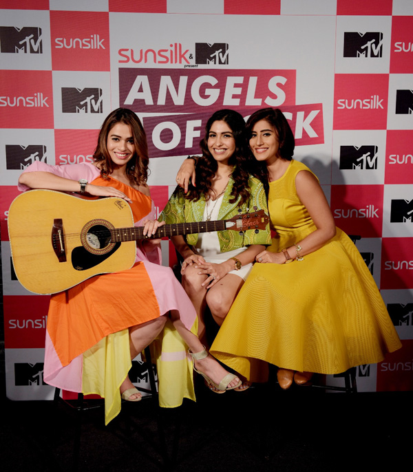  Sunsilk & MTV present Angels of Rock - Angels Shalmali Kholgade, Anusha Mani and Akasa Singh (L to R)