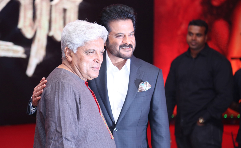 Lyricist Javed Akhtar with actor Anil Kapoor