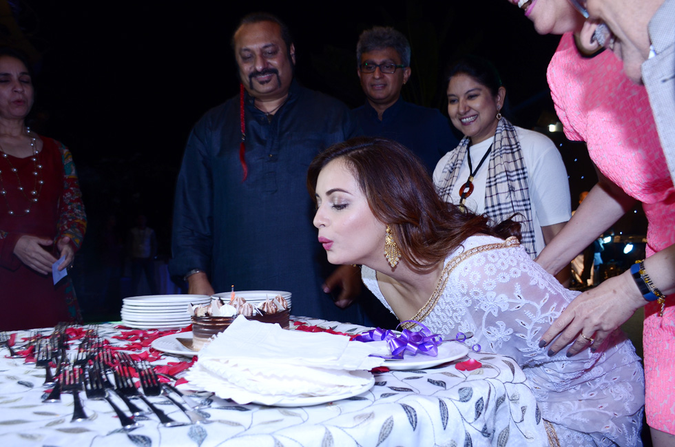 Dia Mirza celebrating her birthday at GF event