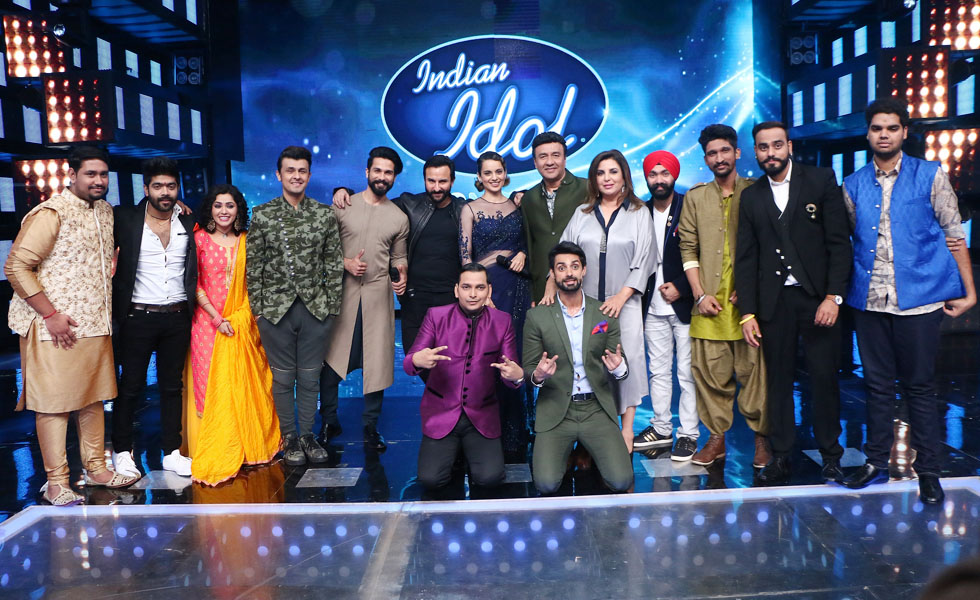 Rangoon team on sets of Indian Idol 9
