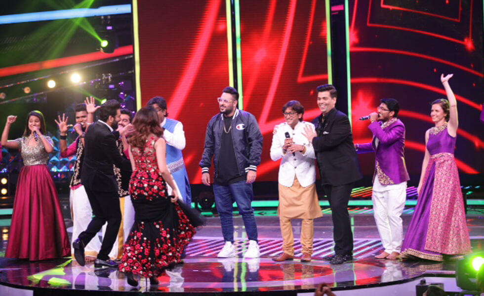  Ajay Atul jams with the judges and contestants on the set of Dil Hai Hindustani