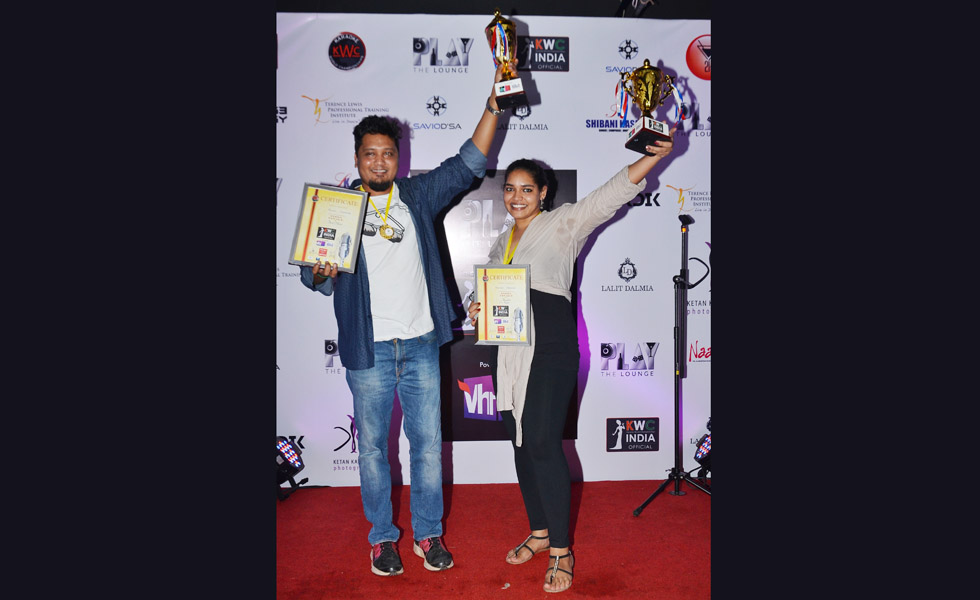 Winners Millind Shegokar and   Devyani Shankar