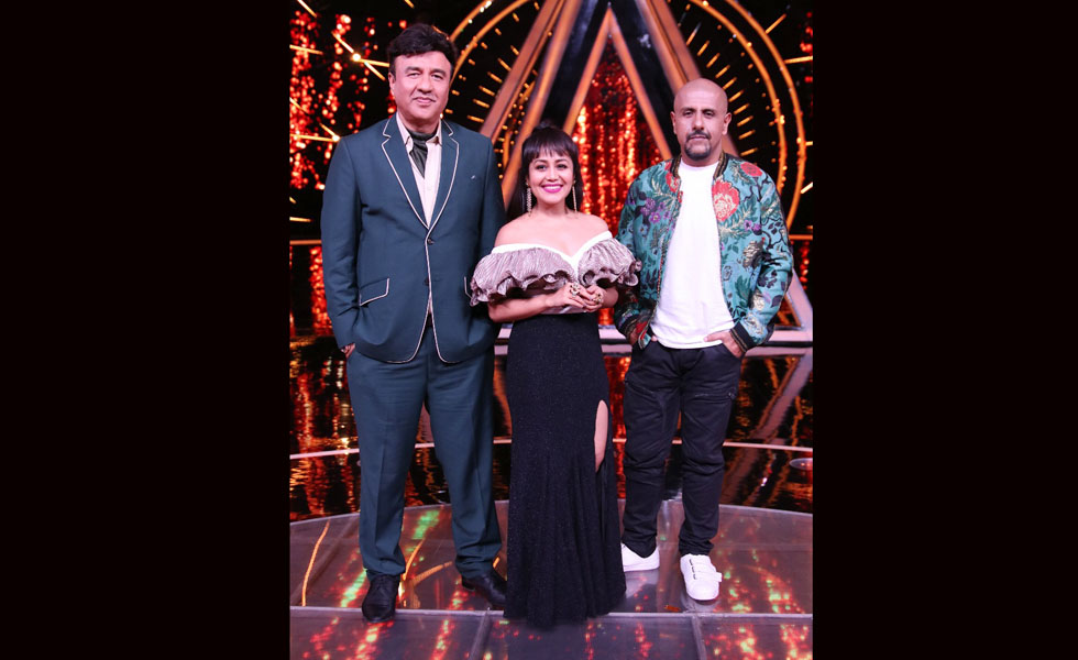  Anu Malik, Neha Kakkar & Vishal Dadlani for the premier episode of Indian Idol 10
