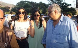 Actress Sridevi with her daughter Khushi and filmmaker Boney Kapoor 
